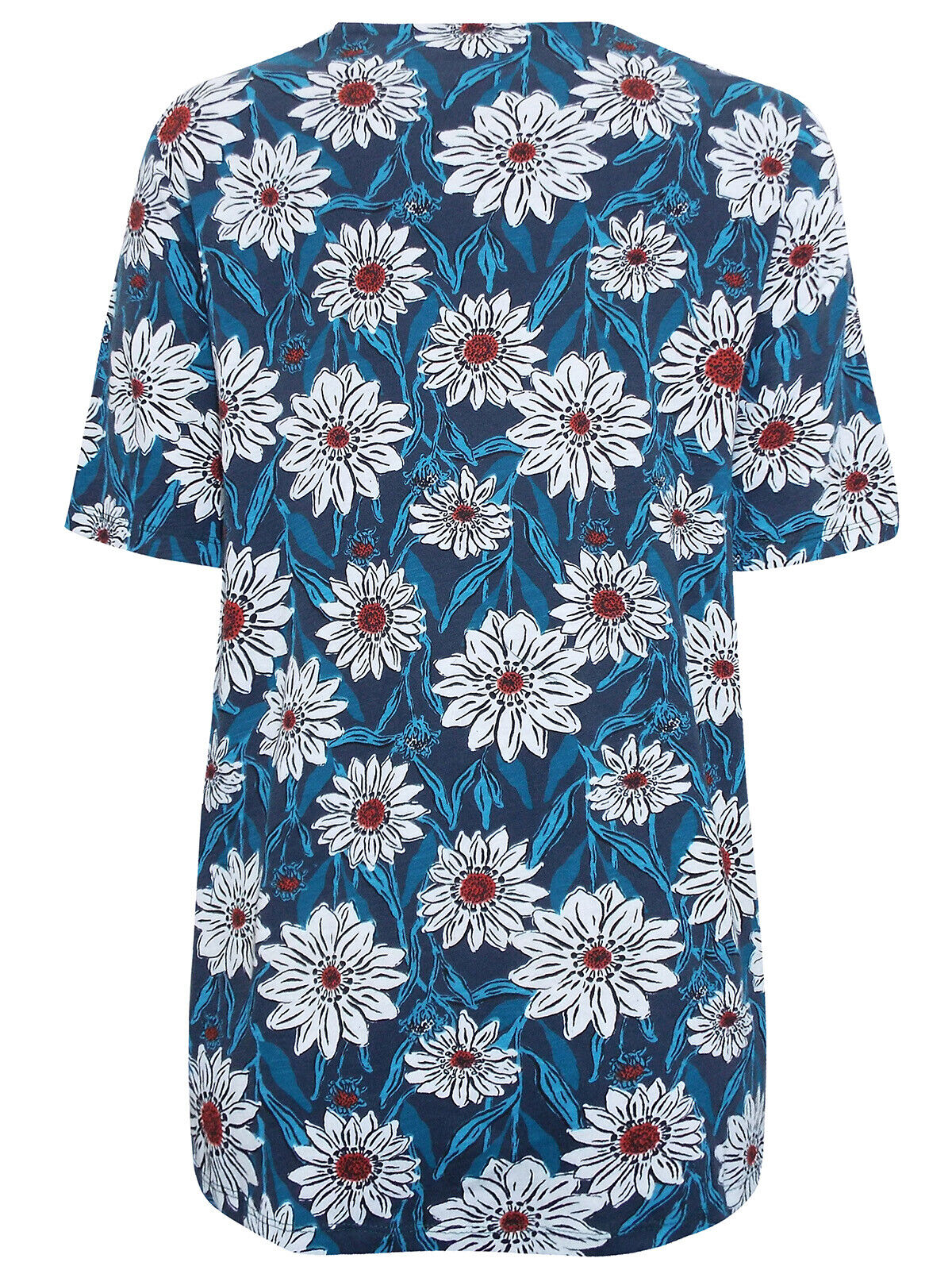 EX SEASALT Blue Daisy Stem Swell Organic Cotton A-Line Salt Bell Top Sizes 10 12