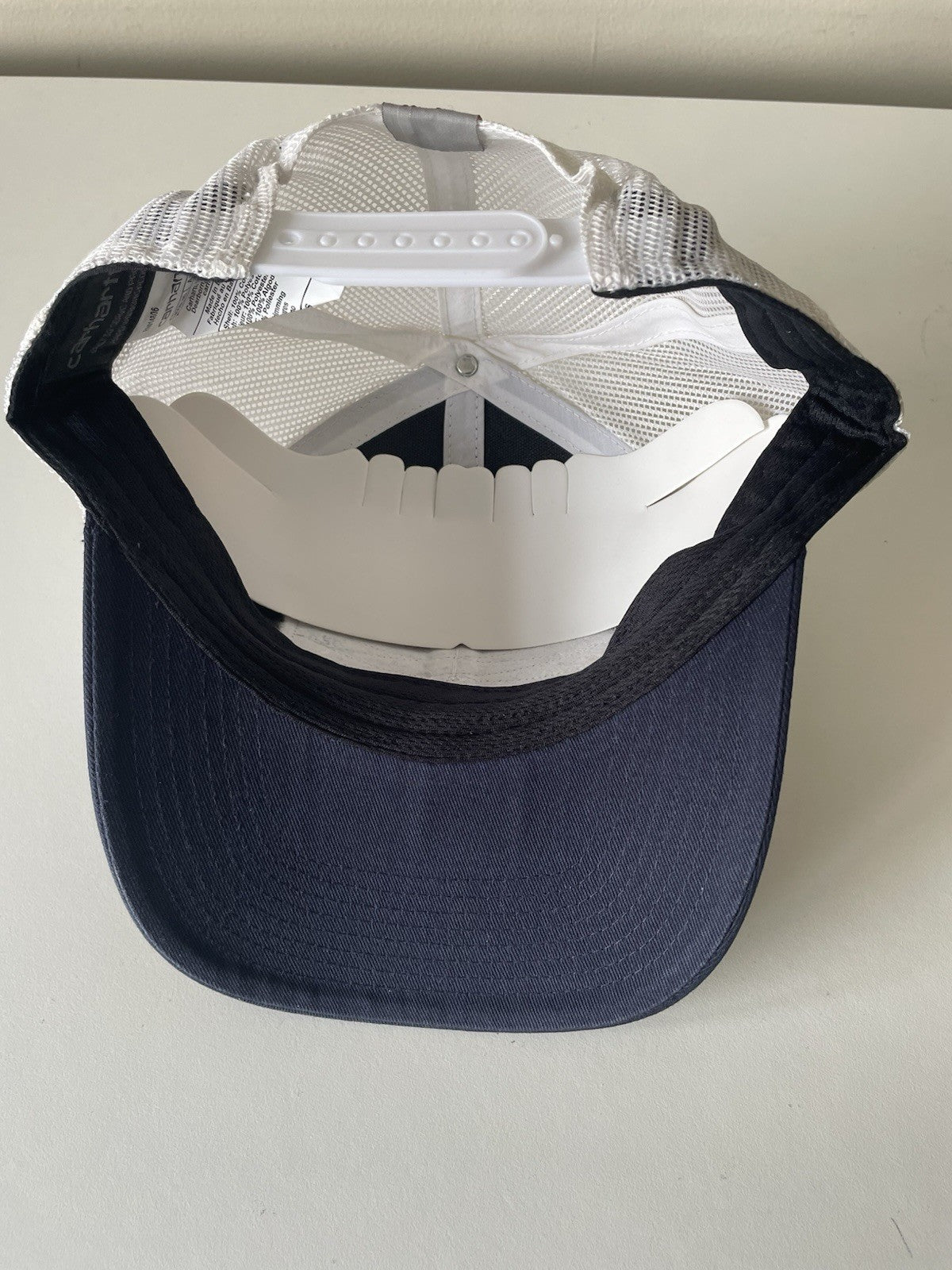 Carhartt Black Navy/White Canvas Mesh Back Outlast Patch Snapback Cap5