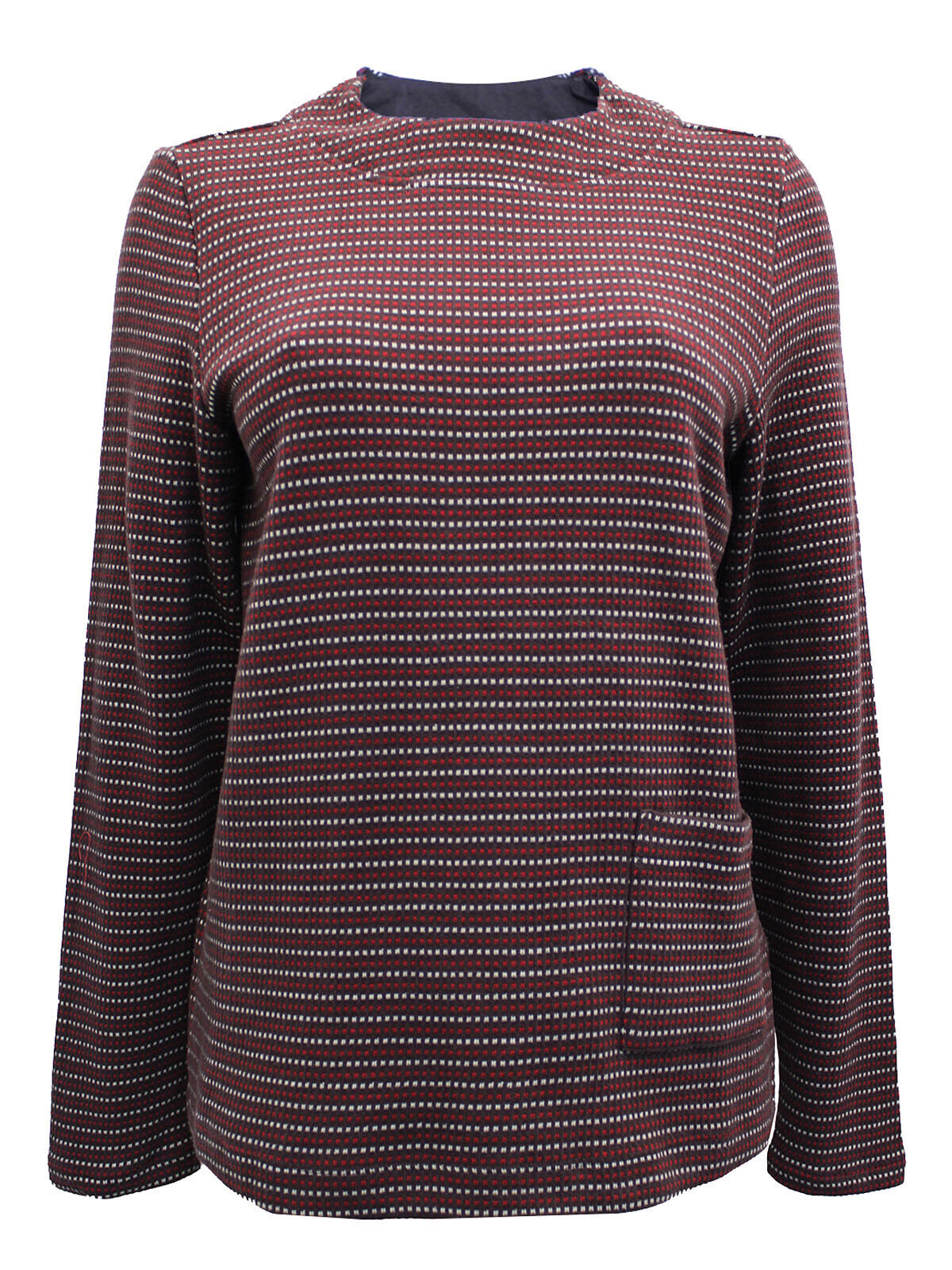 EX Seasalt Claret Stripe Cotton Woodlark Top Sizes 10, 12, 14, 16, 20, 22, 26/28