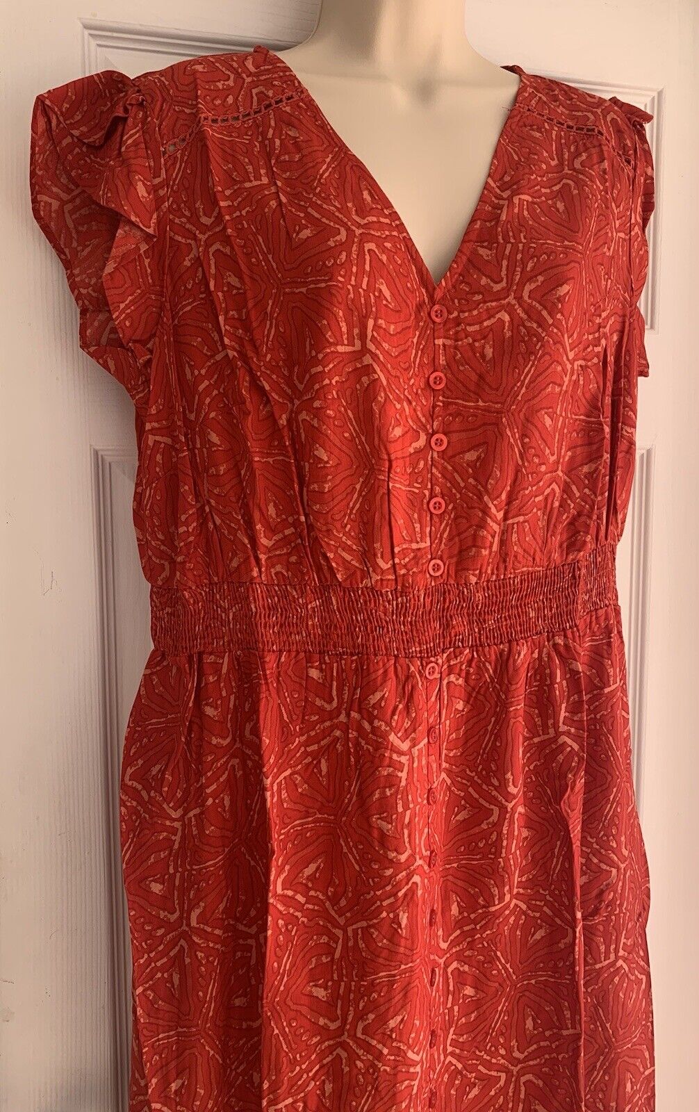 EX Joe Brown Red Printed Lace Maxi Dress 12 14 16 18 20 22 24 26 28 30 32 RRP£65