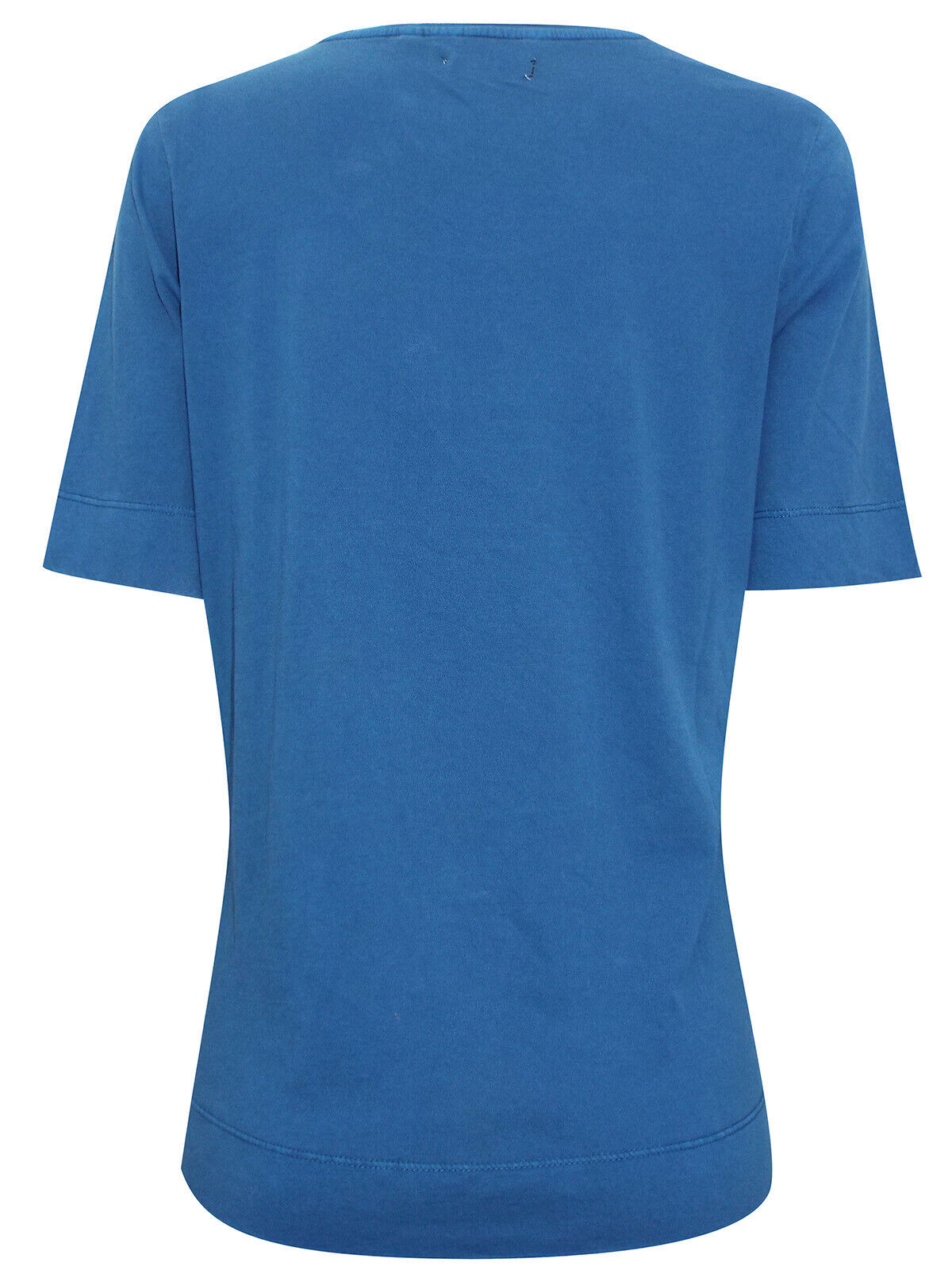 EX SEASALT Blue Cotton Rich Short Sleeve Top in Sizes 8 or 10
