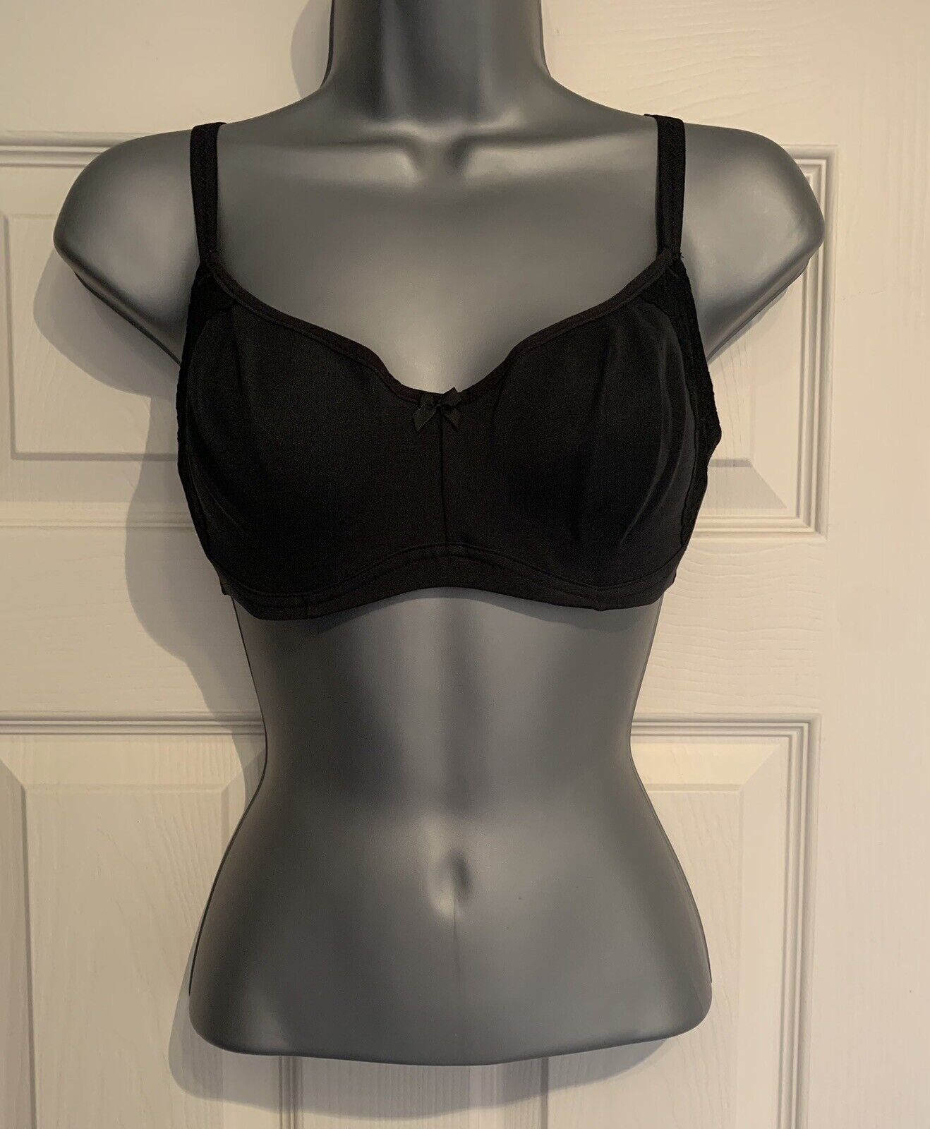 EX M*S Black Cotton Rich Cool Comfort Smoothing Full Cup Bra 34-40 B C –  Louise's Closet