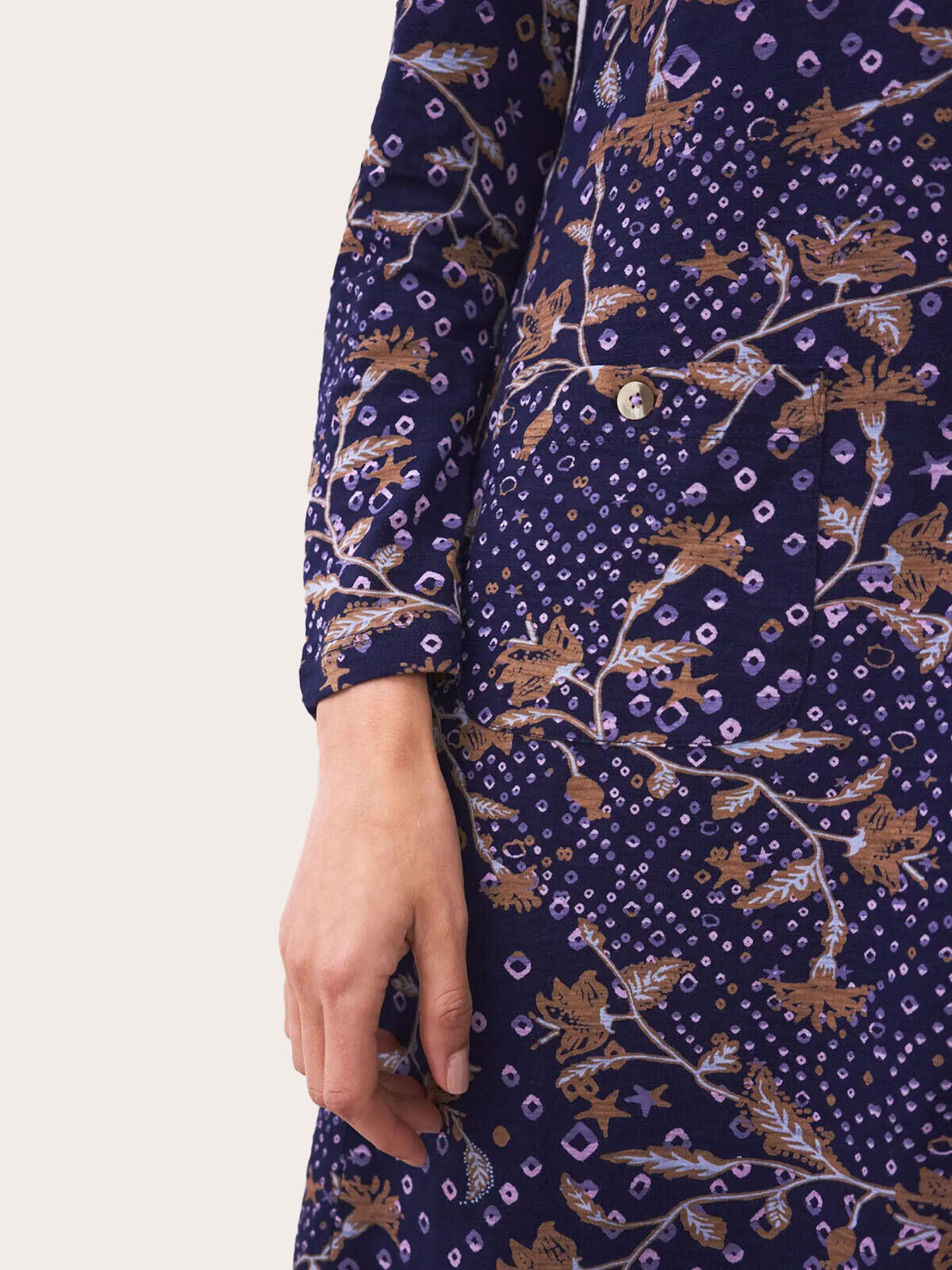 EX White Stuff Navy V Neck Bea Fairtrade Dress 10, 12, 14, 16, 18, 20, 22 RRP£59