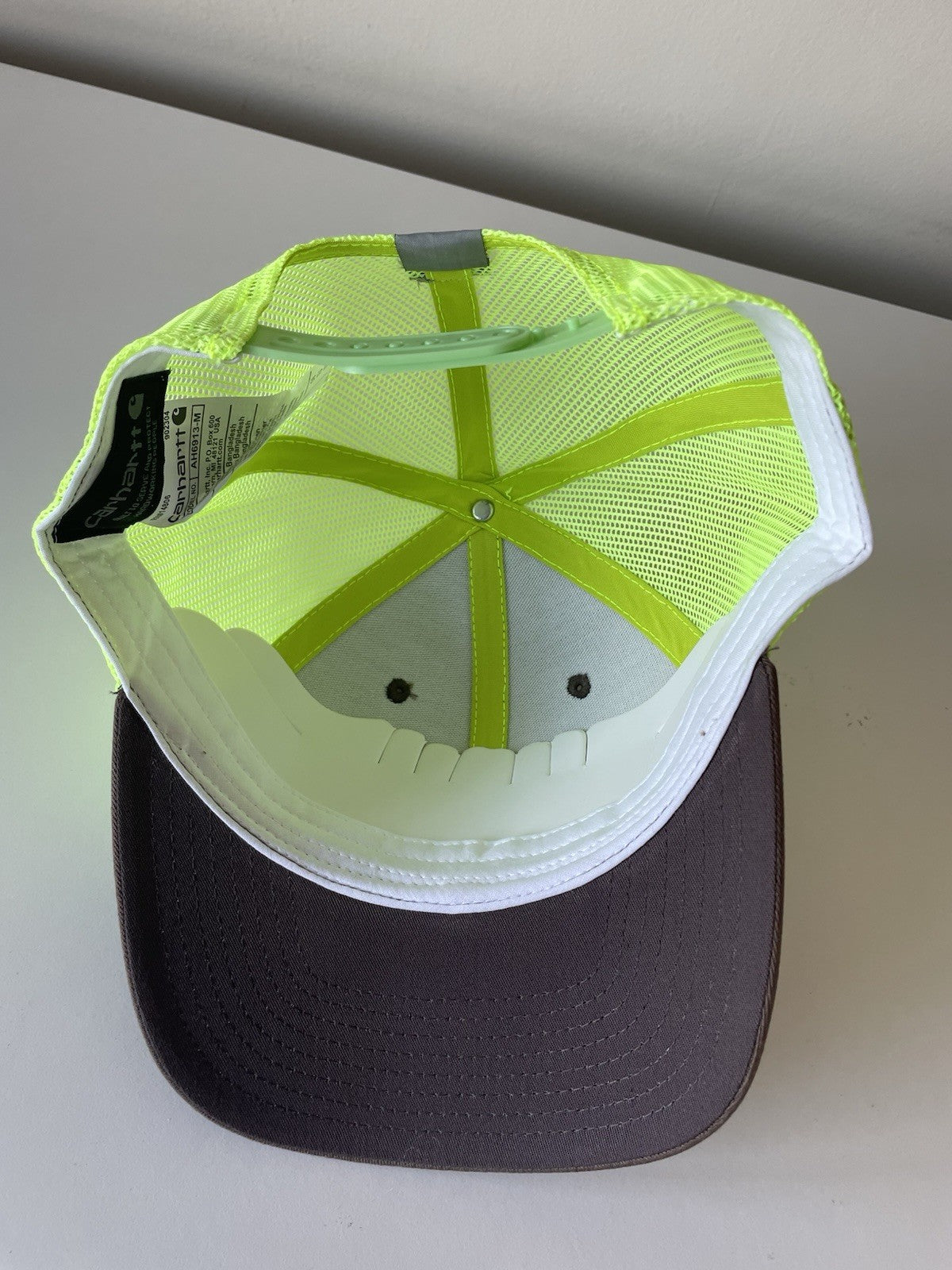Carhartt Brown/Green Force Cap Canvas Mesh Back Graphic Dog Logo Workwear Cap4