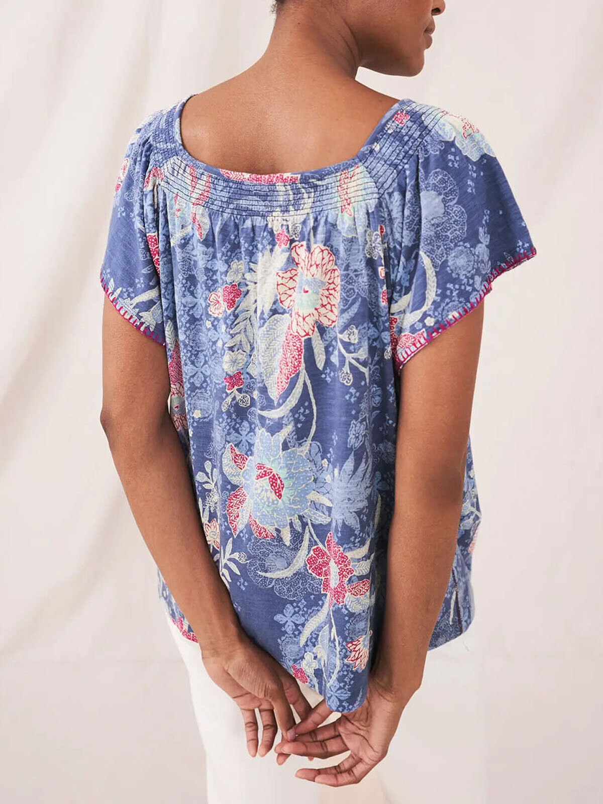EX White Stuff Blue Lolita Jersey Top in Sizes 10, 12, 14, 16, 18, 20 RRP £39