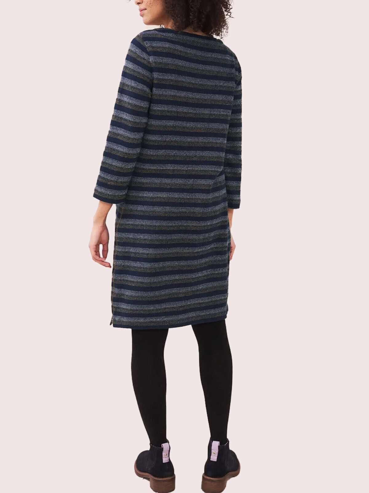 EX White Stuff Navy Sasha Stripe Shift Dress in Sizes 10, 12, 14, 16, 18 RRP £65
