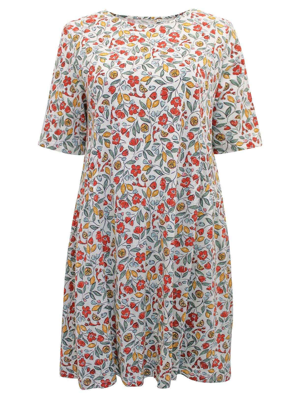 EX Seasalt Ivory Saffron Rise Short Sleeve Tunic 10 12 14 18 20 22 24 26/28