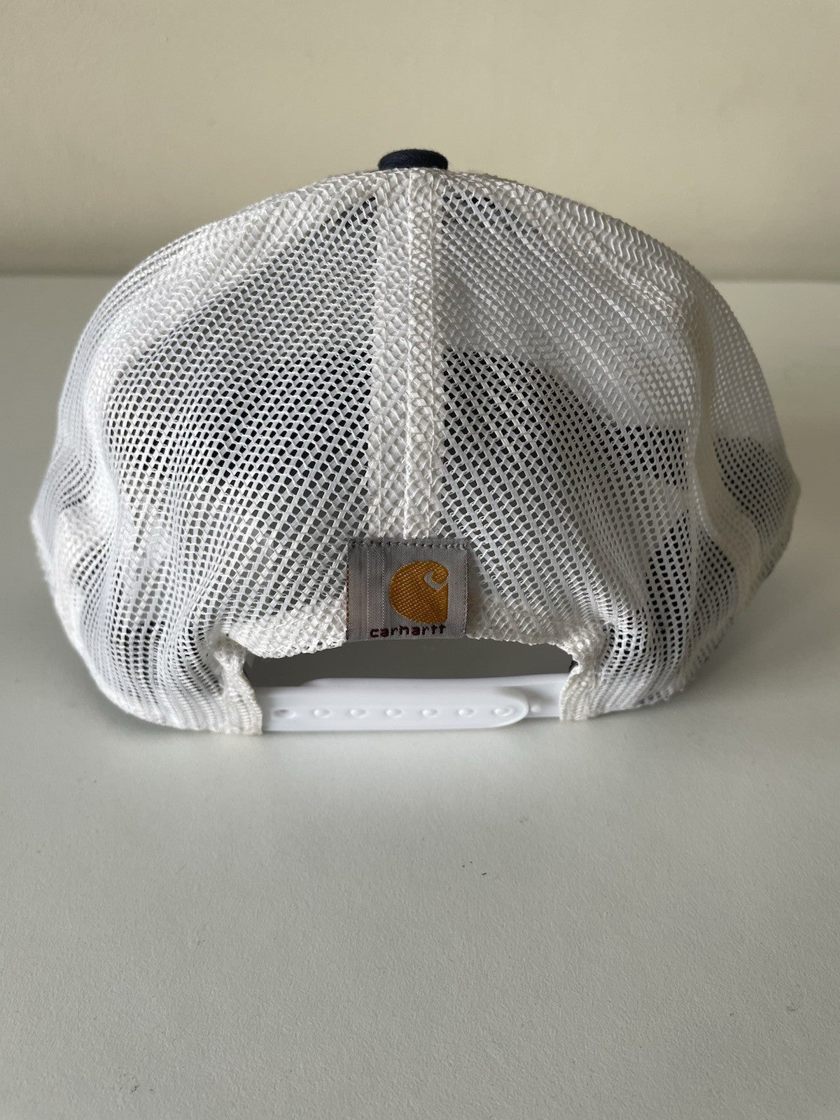 Carhartt Black Navy/White Canvas Mesh Back Outlast Patch Snapback Cap3