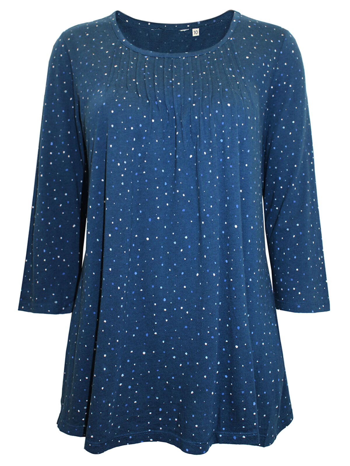 EX Seasalt Navy Teal Tranquillity Paint Speckle Spot Raincloud Top Sizes 10-24