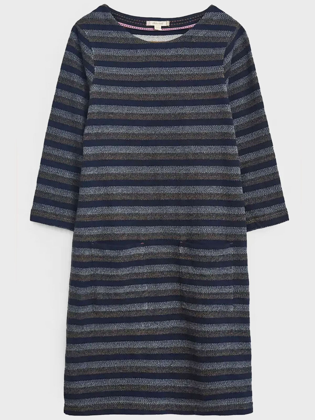 EX White Stuff Navy Sasha Stripe Shift Dress in Sizes 10, 12, 14, 16, 18 RRP £65