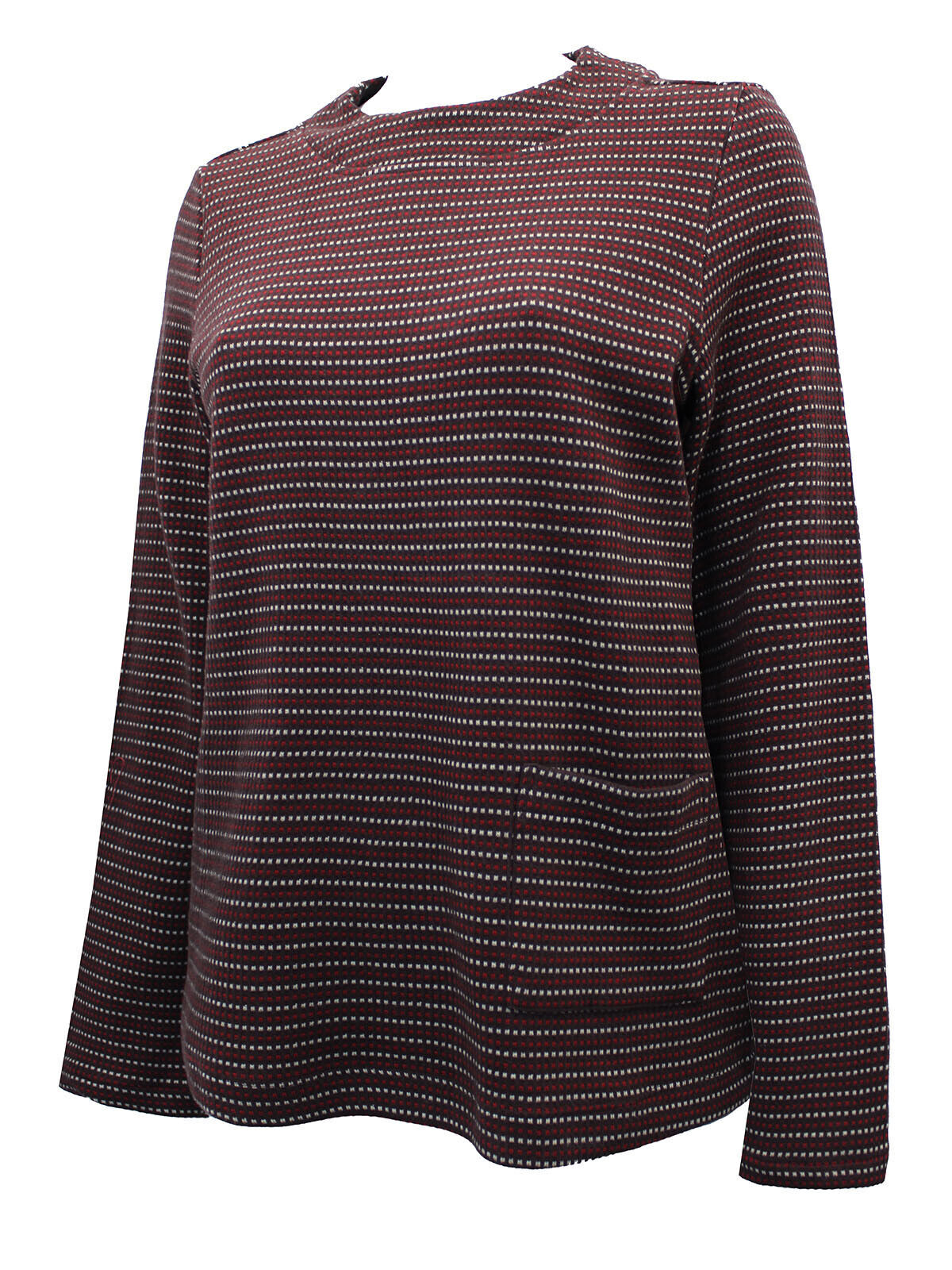 EX Seasalt Claret Stripe Cotton Woodlark Top Sizes 10, 12, 14, 16, 20, 22, 26/28