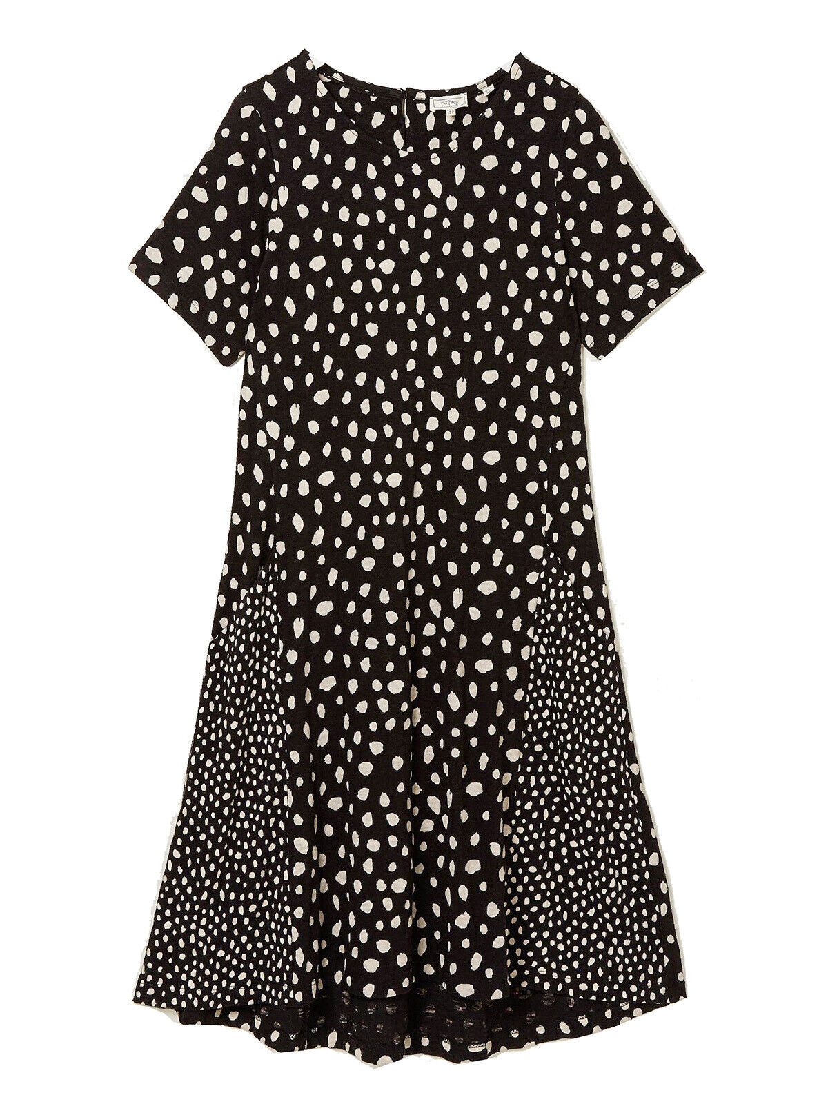EX Fat Face Black Simone Double Spot Dress in Sizes 10, 12, 14, 16, 20