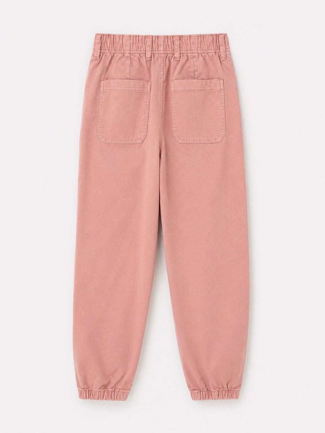 EX M*S Pink Cotton Blend Slim Ankle Grazer Joggers Chino Trousers Size 8 Long1