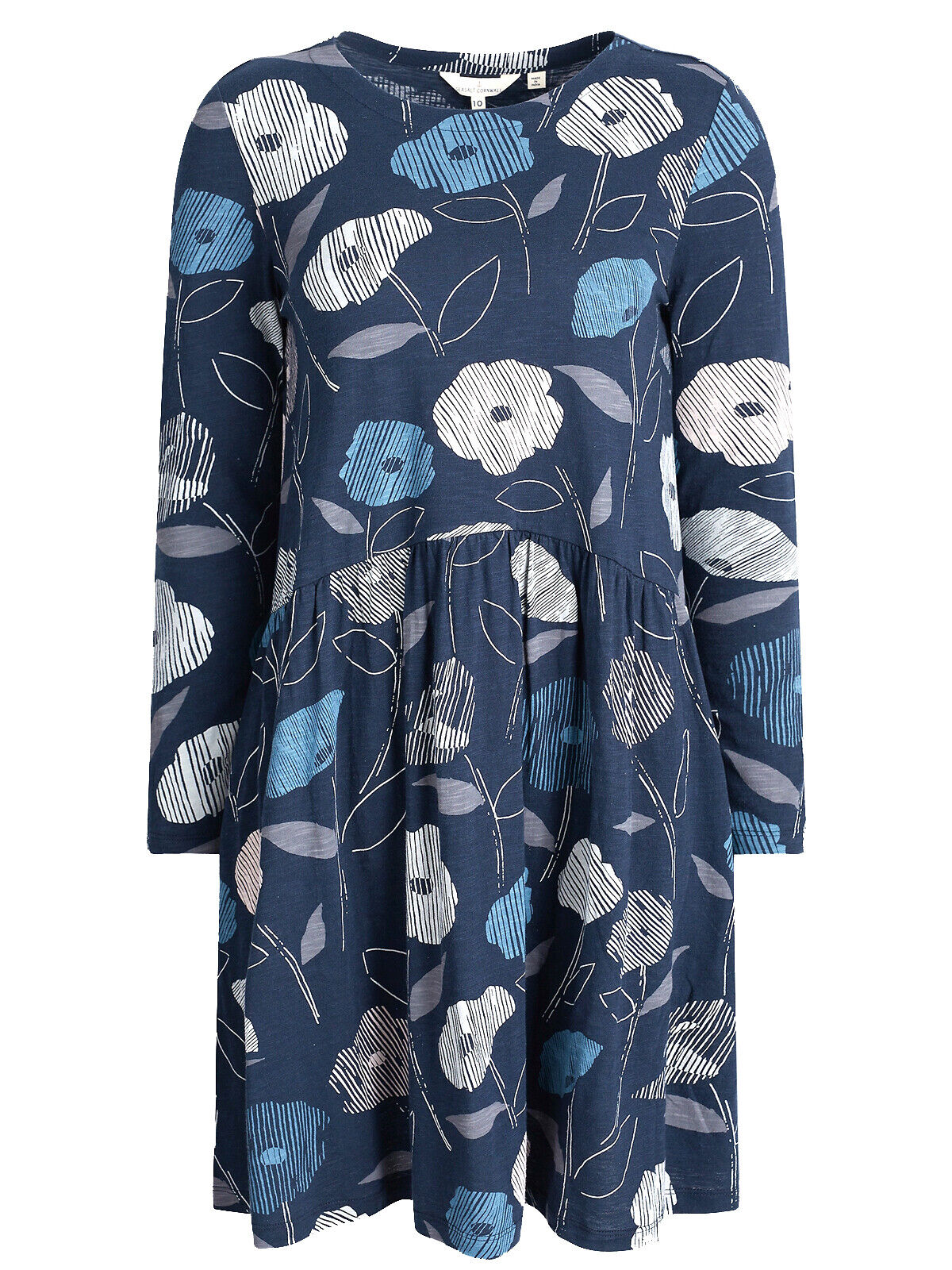 EX SEASALT Navy Perennial Stems Raven Sea Mirror Dress 10, 18, 22, 24 RRP £55