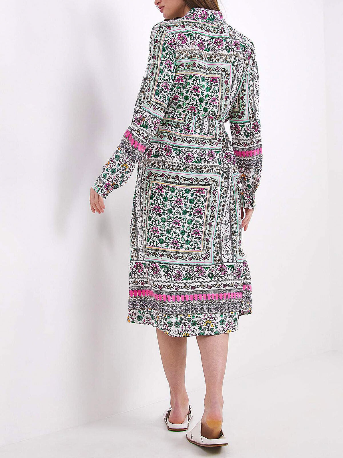 Julipa Multi Border Print Shirt Dress in Sizes 20 or 28 RRP £46