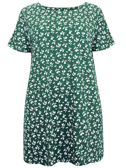 EX SEASALT Green Tulip Cuttings Dark Forage Ocean Gaze Tunic Sizes 10-18 RRP £45