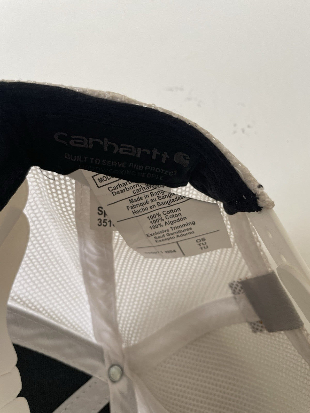 Carhartt Navy/White/Orange Canvas Mesh Back Outlast Patch Snapback Cap4