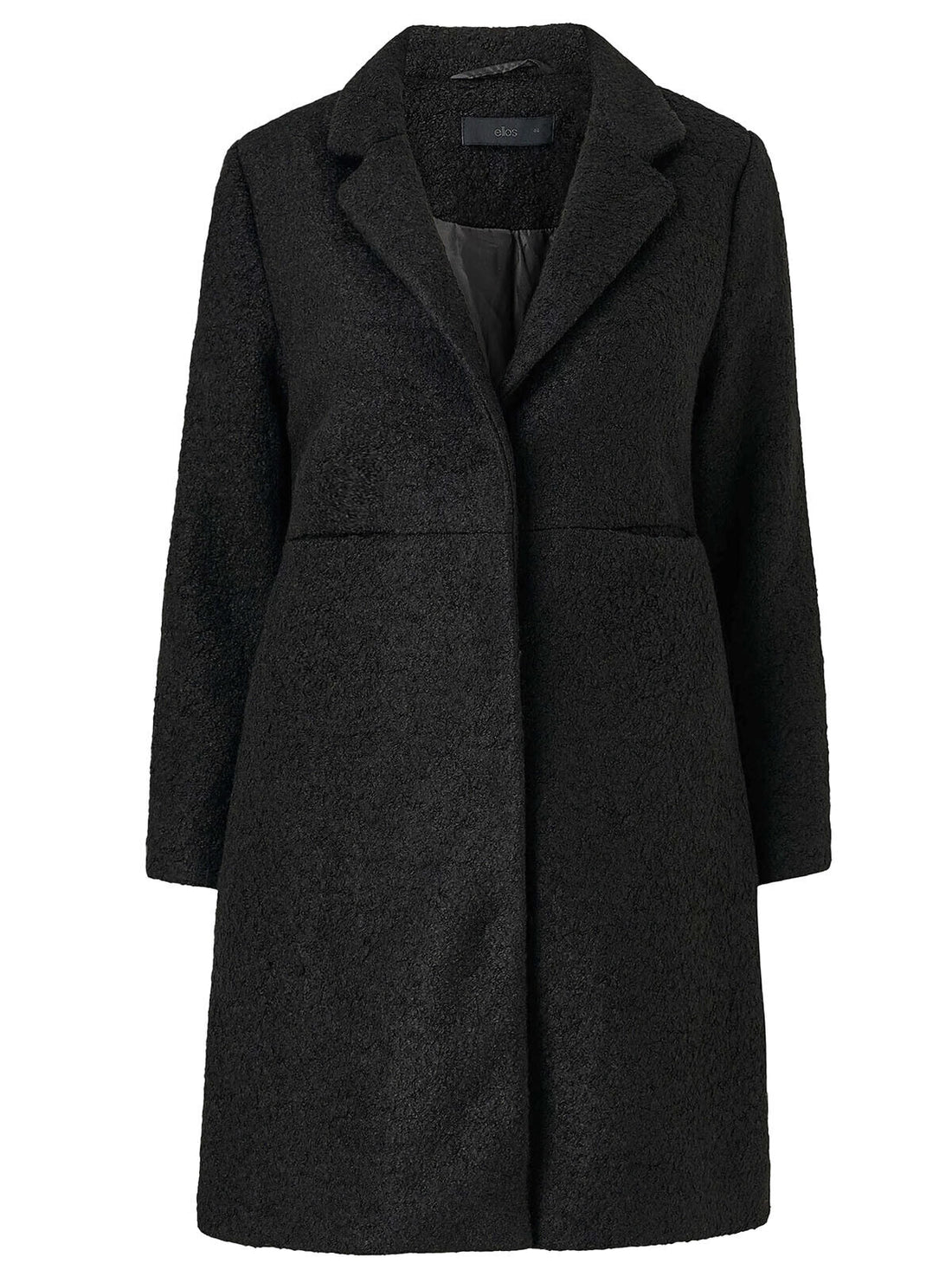 EX Ellos Black Cilla Wool Blend Coat in UK Sizes 18, 20, 22, 24, 26, 28, 30