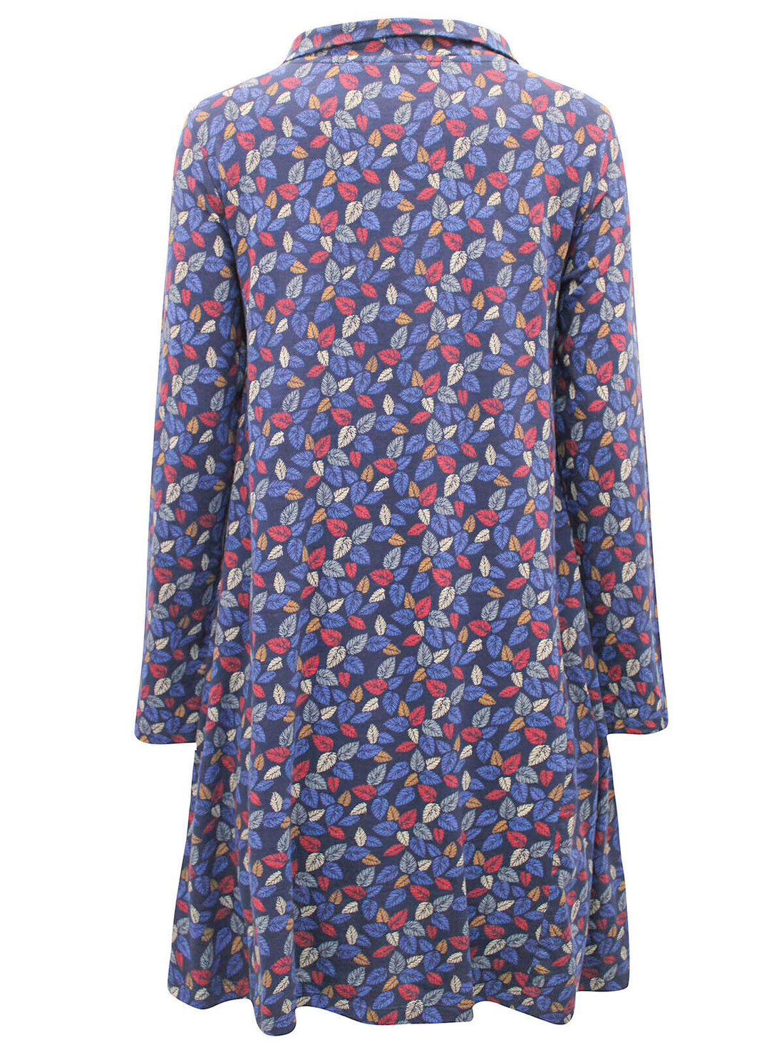 EX Seasalt Navy Leaf Print Sea Oak Swing Dress 10 12 14 16 18 22 24 26/28 RRP£60