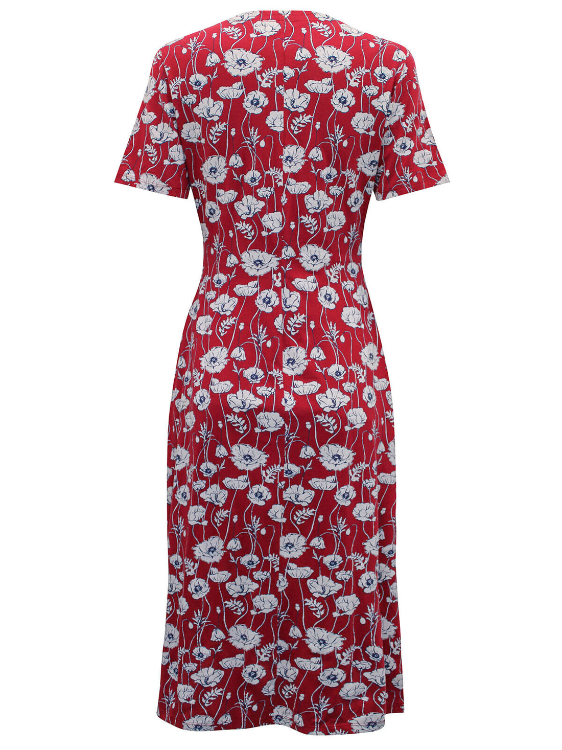 EX Seasalt Red Linear Poppy Rudder Lilian Tea Dress 8 10 12 14 16 18 20 RRP £60