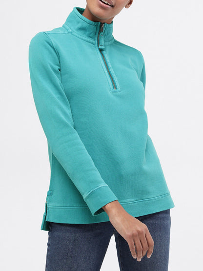 EX White Stuff Aqua Teal Pacific Half Zip Sweatshirt Sizes 12, 14, 16, 22 RRP£45