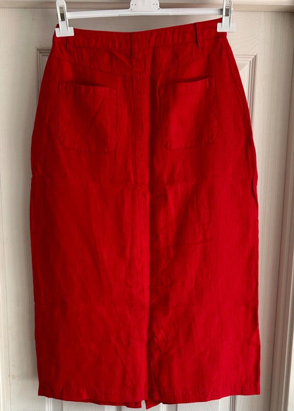 EX Seasalt Red Rudder Rosewell Farm Linen Midi Skirt Sizes 8-24 RRP £65