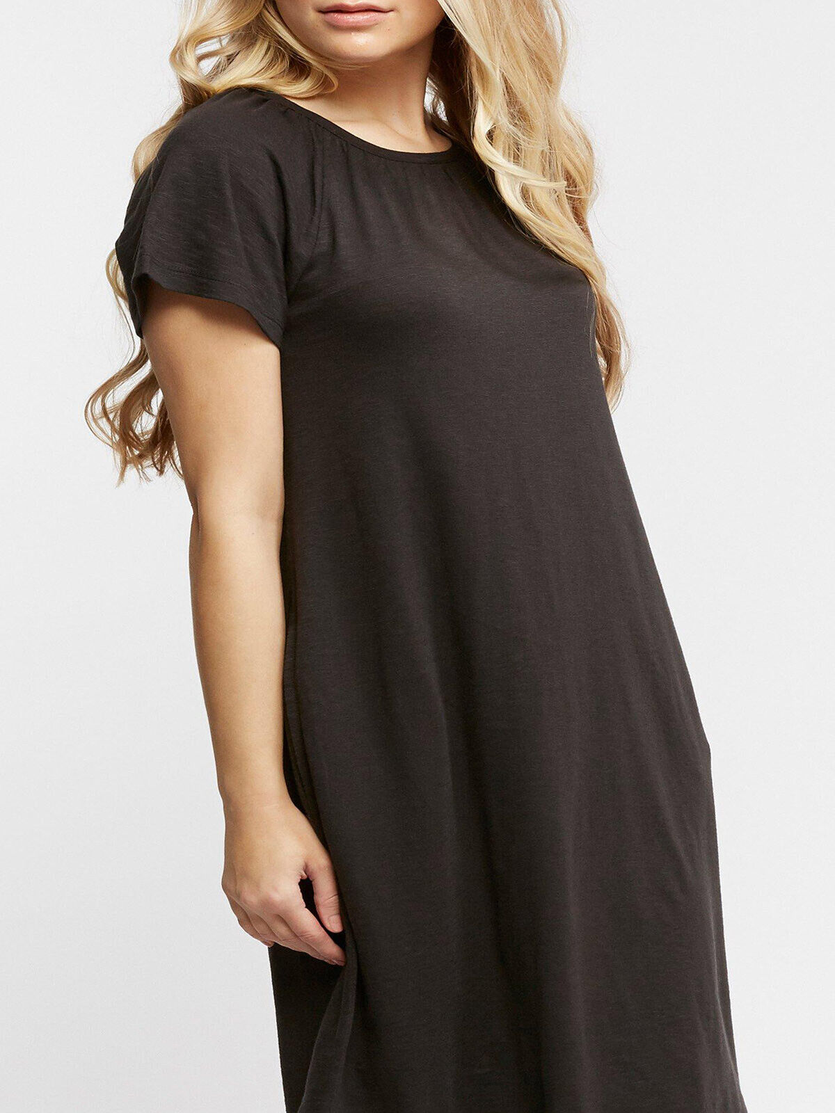 EX Fat Face Black Lucy Cotton Modal Jersey Dress in Sizes 10, 12, 18 RRP £45