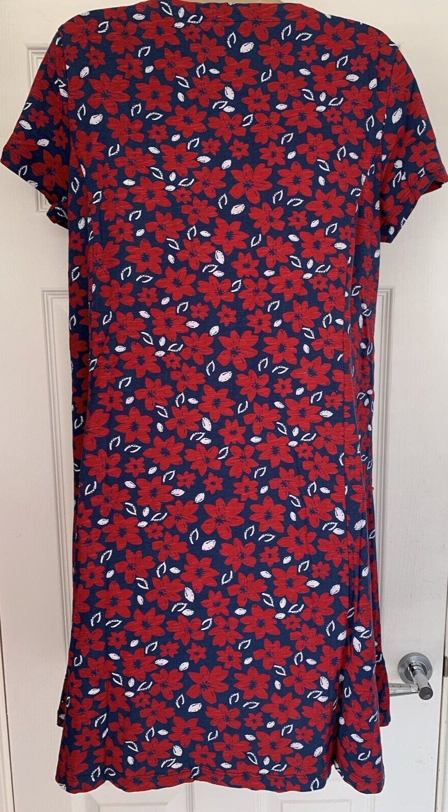 EX Seasalt Navy Sea Spurrey Rudder Short Sleeve Clear Light Dress 10 Tall