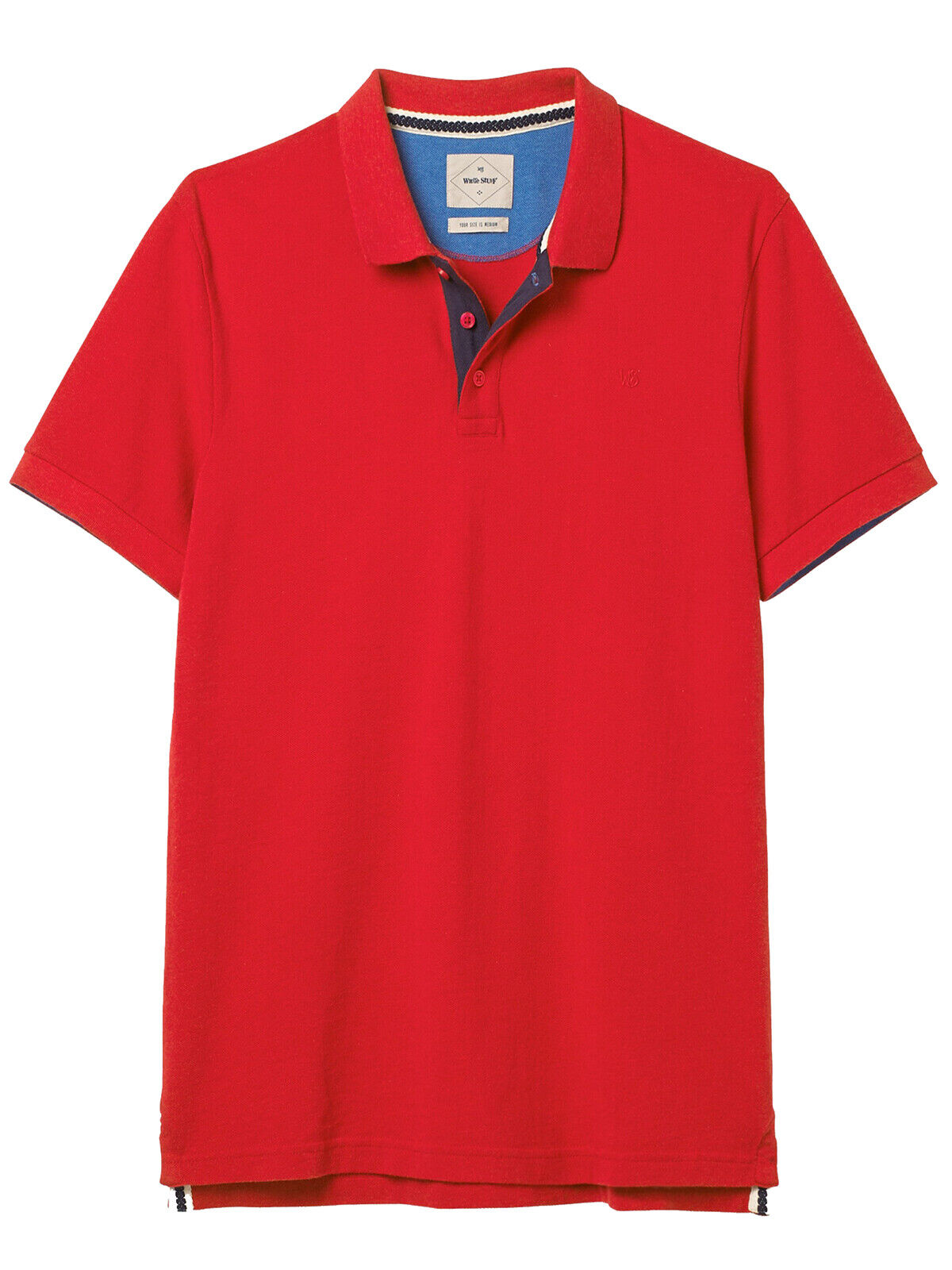 WHITE STUFF Red Mens Pure Cotton Shoreside Fairtrade Polo M, XXL, 3XL