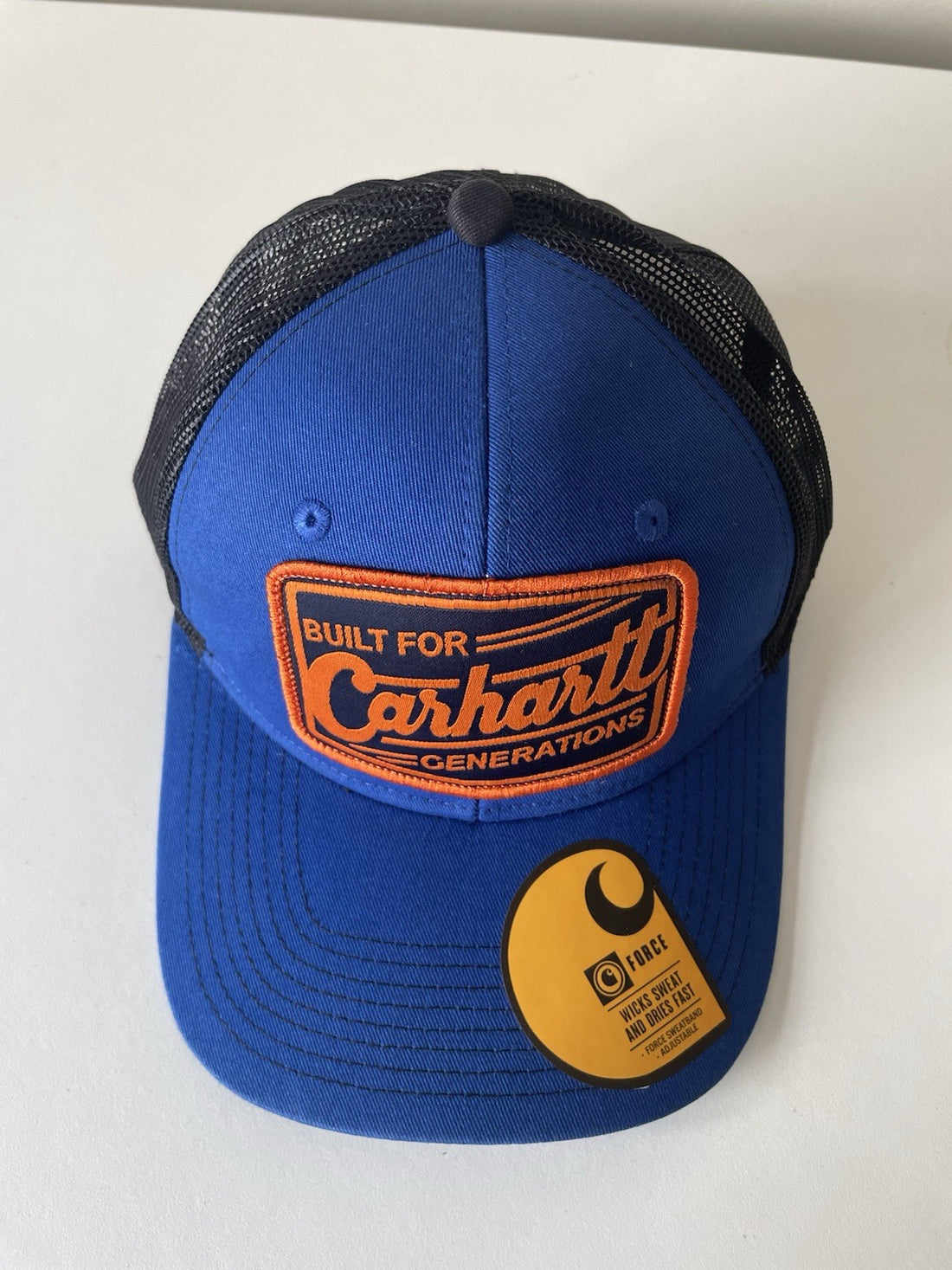 Carhartt Black Blue/Black Canvas Mesh Back Outlast Patch Snapback Cap0