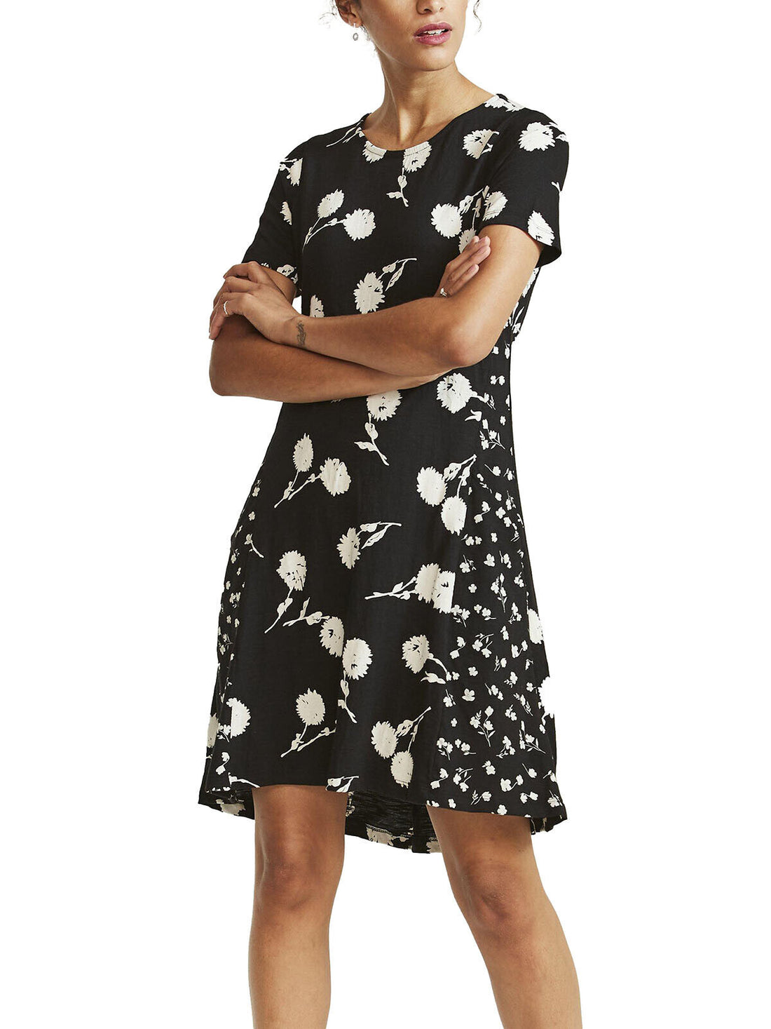 EX Fat Face Black Simone Poppy Meadow Dress in Sizes 10, 12, 14, 16