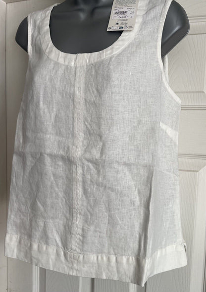 EX Seasalt Lighthouse Chalk Station Linen Vest Top RRP£45.95 Sizes 10-16 SECONDS