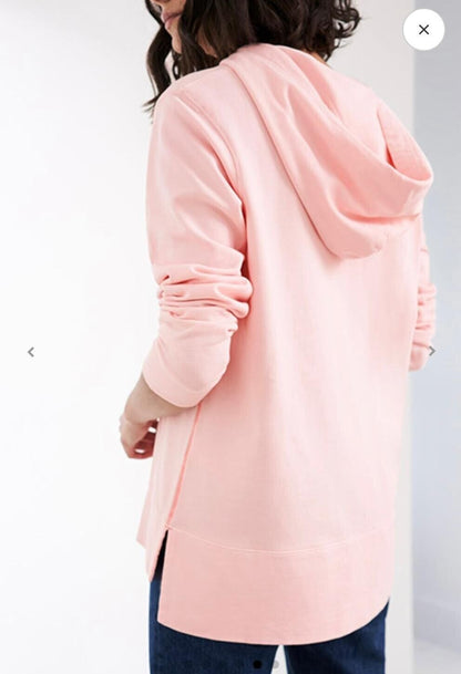 EX WHITE STUFF Pale Pink Pure Cotton Hooded Sweatshirt Sizes 6-20 RRP £45