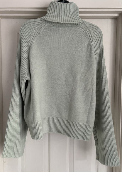 New Look Mint Green Rib Roll Neck Jumper Size Medium RRP £29.997