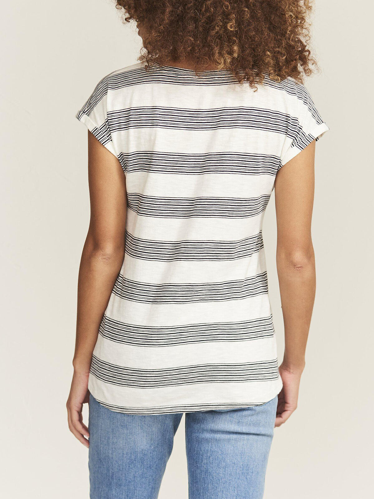 EX Fat Face Ivory Ivy Stripe T-Shirt in Sizes 12, 16, 22 RRP £22