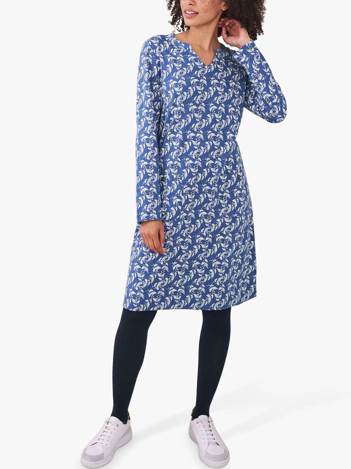 EX WHITE STUFF Blue Multi Bea Fairtrade Dress in Sizes 10, 12, 16, 20 RRP £55