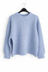 Asos Design Blue Chunky Ribbed Knit OVERSIZED Crew Neck Jumper in Size XS0