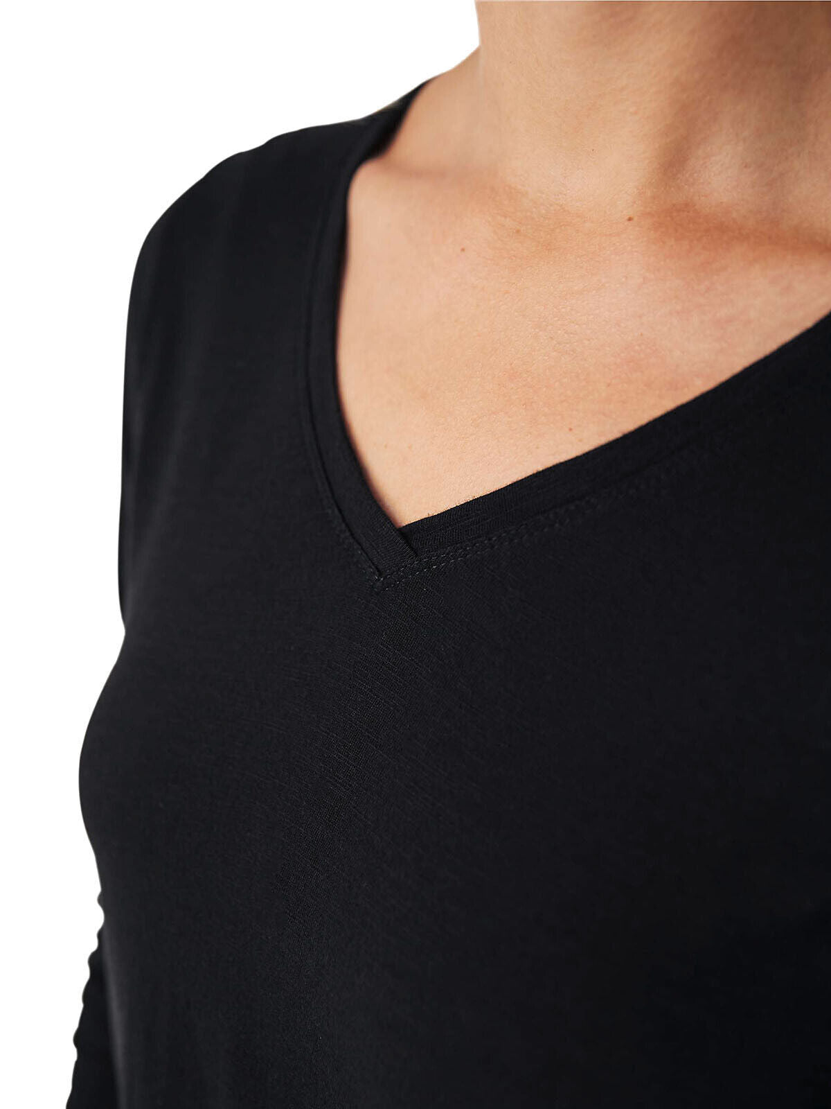 EX Fat Face Black Pure Cotton KEMI 3/4 Sleeve Top Sizes 10, 12, 14, 16, 18, 24