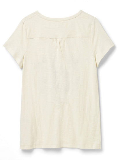 EX WHITE STUFF White Short Sleeve Daisy Jacquard Jersey Tee Sizes 10, 14, 18