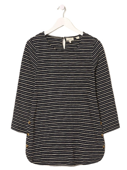 EX Fat Face Navy Tulip Sparkle Stripe Top in Sizes 10 or 12 RRP £36