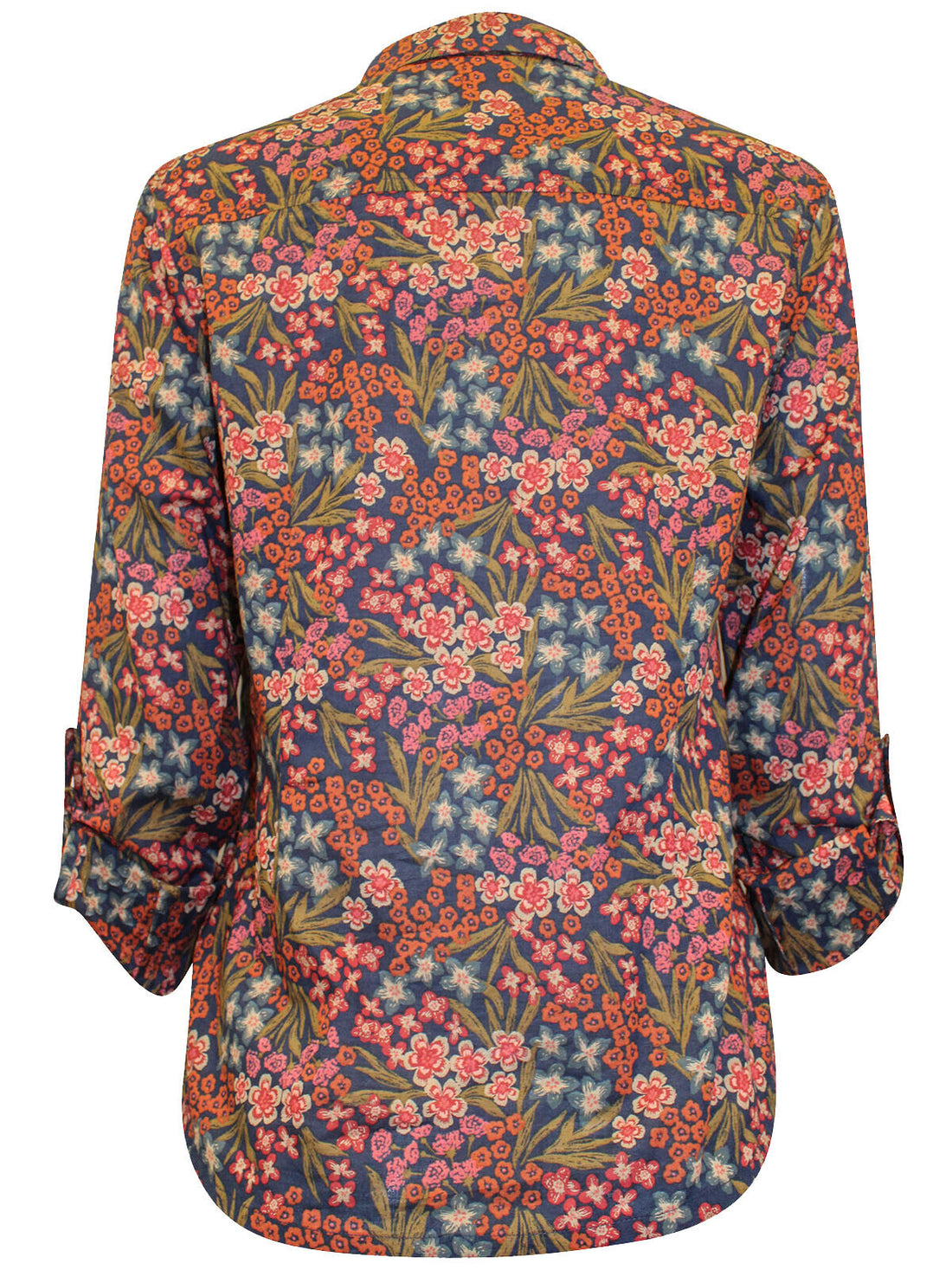 EX Seasalt Red Floral Larissa Organic Cotton Shirt Sizes 10, 12, 14, 16, 20, 24