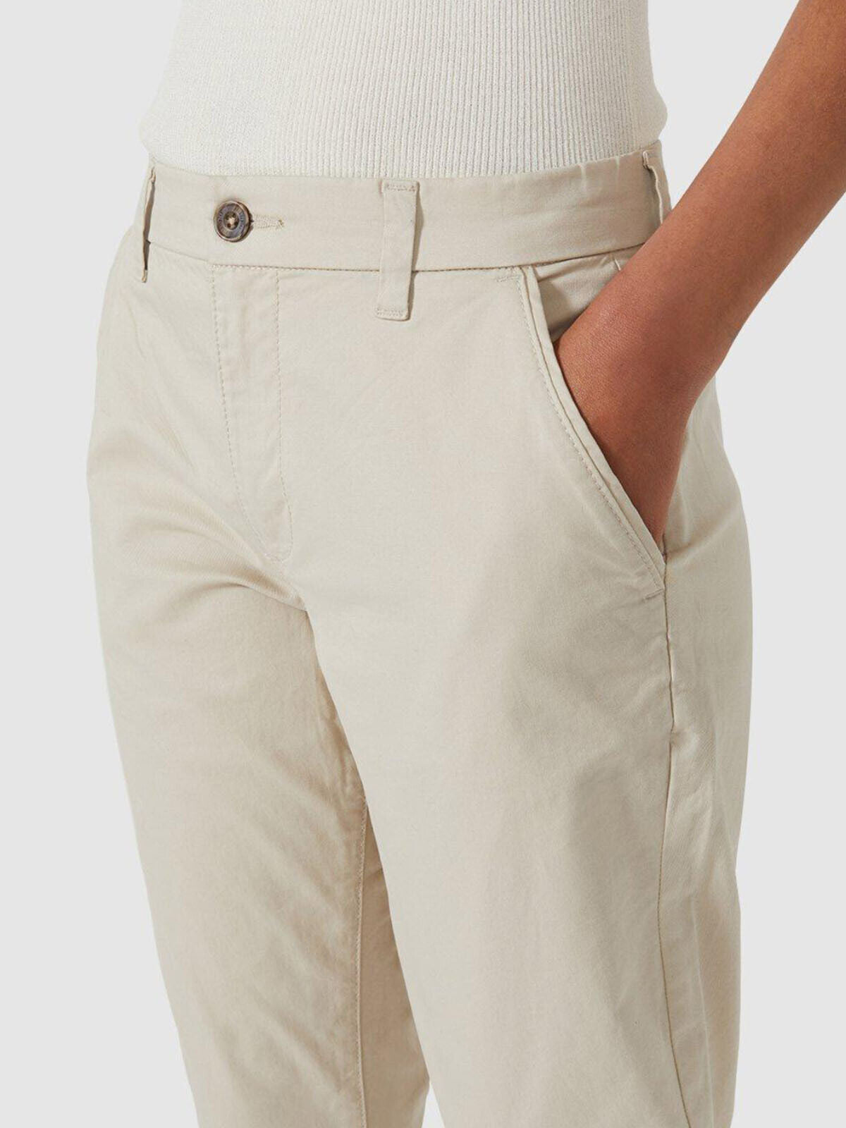 EX Principles Stone Cropped Chino Trousers Sizes 18, 20, 22