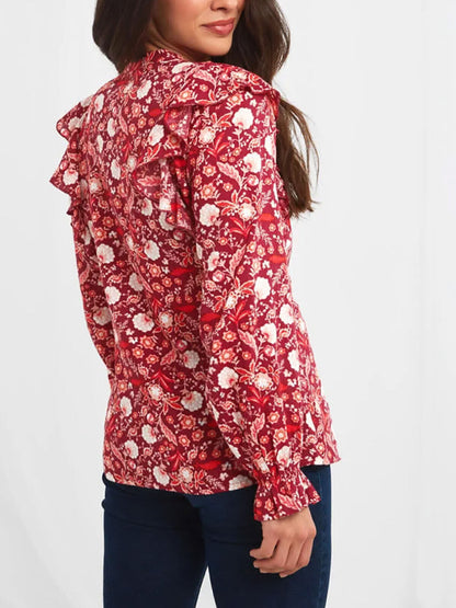 Joe Browns Red Boho Days Blouse in Sizes 12, 16, 18 RRP £45