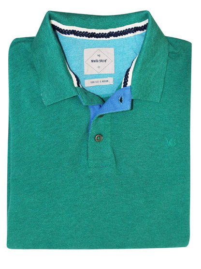 WHITE STUFF Sea Green Mens Pure Cotton Shoreside Fairtrade Polo in Size 3XL