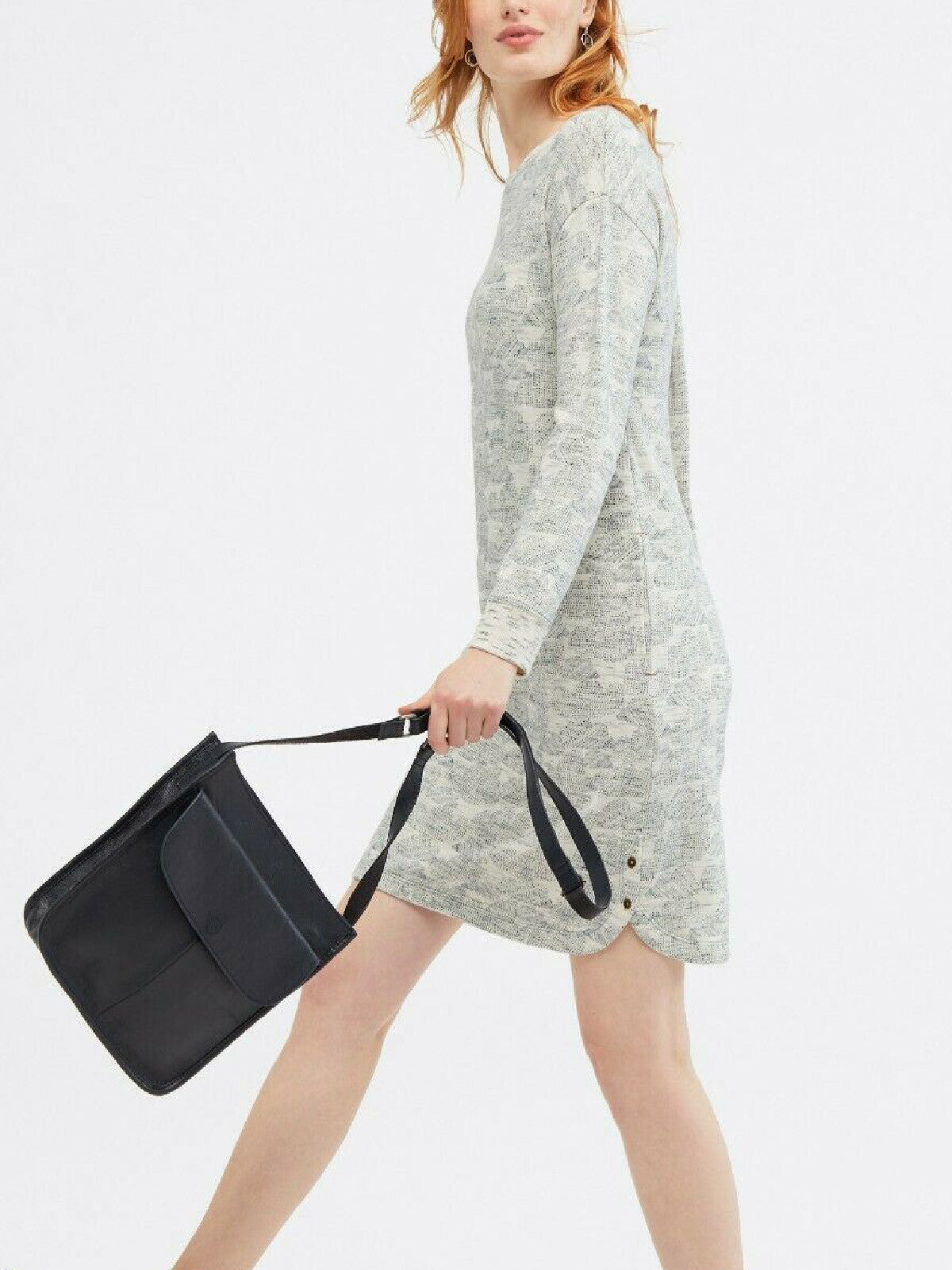 EX WHITE STUFF Grey Cloudy Day Sweater Dress in Size 12 RRP £554