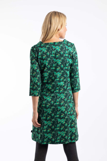 Markle Organic Cotton Printed Sparkle Jersey Dress Forest Night Size 18 RRP £501