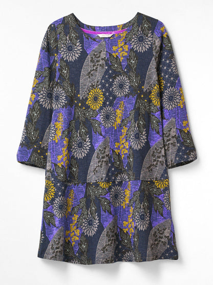 EX WHITE STUFF Purple Fruitful Jersey Tunic in Sizes 8 or 10 RRP £49.95