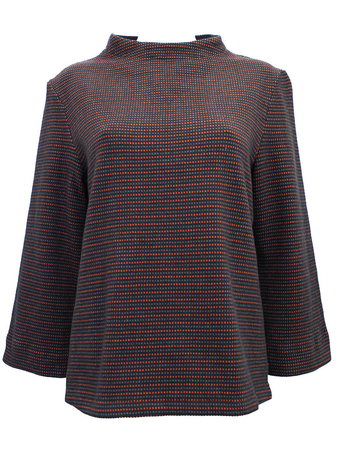 EX Seasalt Multi Stylistic Jacquard Sweatshirt Top Drop Stone Onyx 14-28 RRP £55