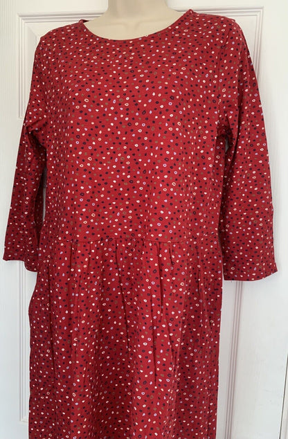 EX Seasalt Red Dotty Guelder Rose Dress Sizes 8 10 12 14 16 18 22 26/28 RRP £70