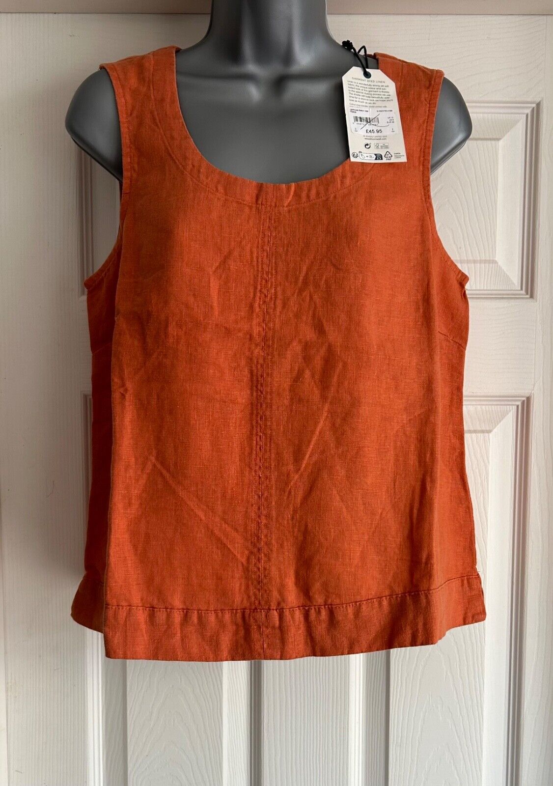 EX Seasalt Papaya Lighthouse Station Linen Vest Top Sizes 8-24 RRP £45.95